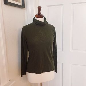 Green cotton Madewell turtleneck